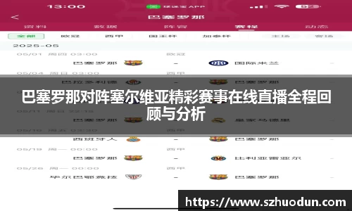 巴塞罗那对阵塞尔维亚精彩赛事在线直播全程回顾与分析